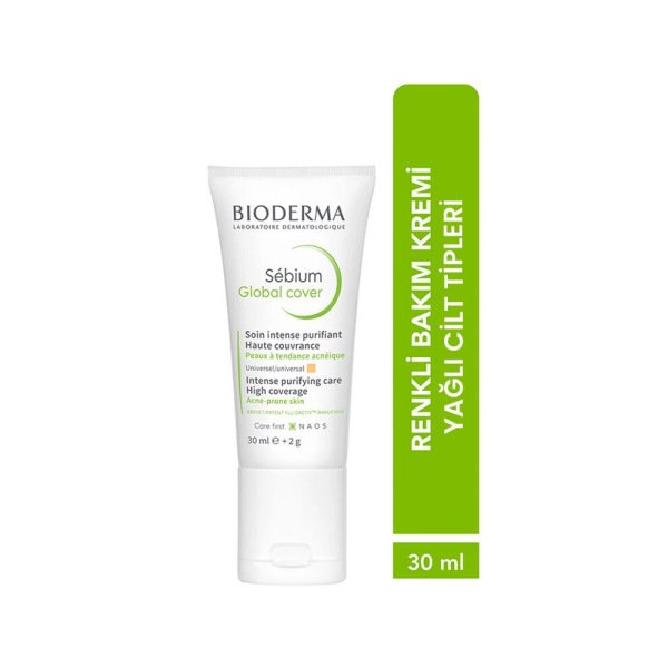 Bioderma Sebium Global Cover Bakım Kremi 30 ml - 2