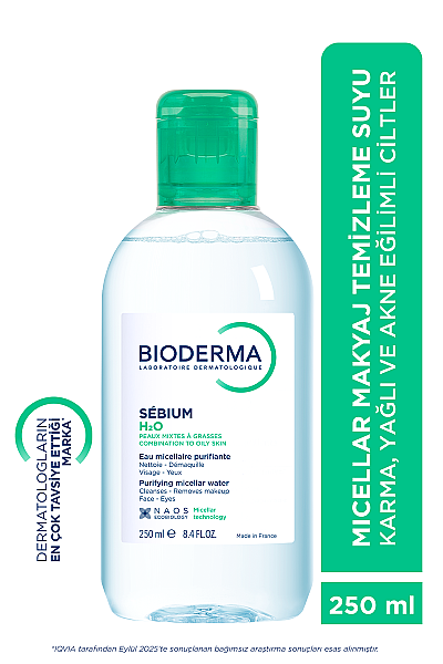 Bioderma Sebium H2O Yüz ve Makyaj Temizleme Suyu 250 ml - 2
