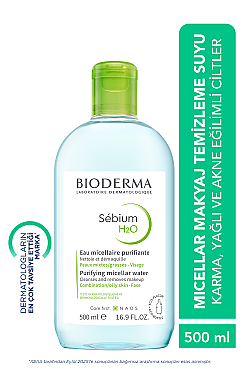 Bioderma Sebium H2O Micellar Yüz ve Makyaj Temizleme Suyu 500 ml - Bioderma (1)
