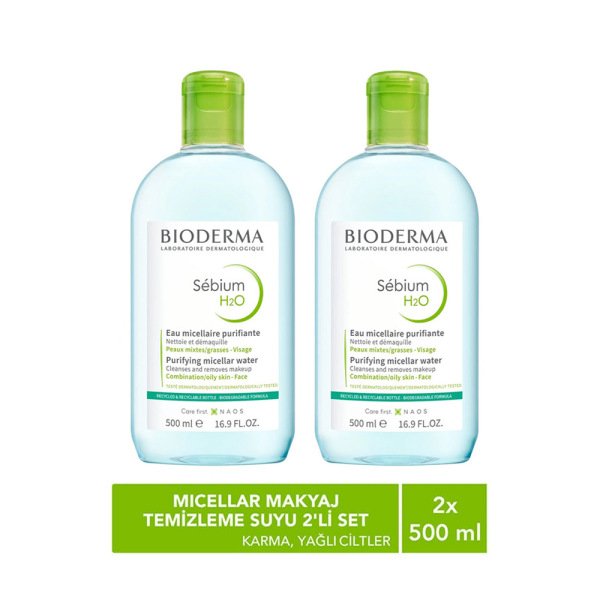 Bioderma Sebium H2O 500 ml Temizleme Suyu İkiz Set - 2