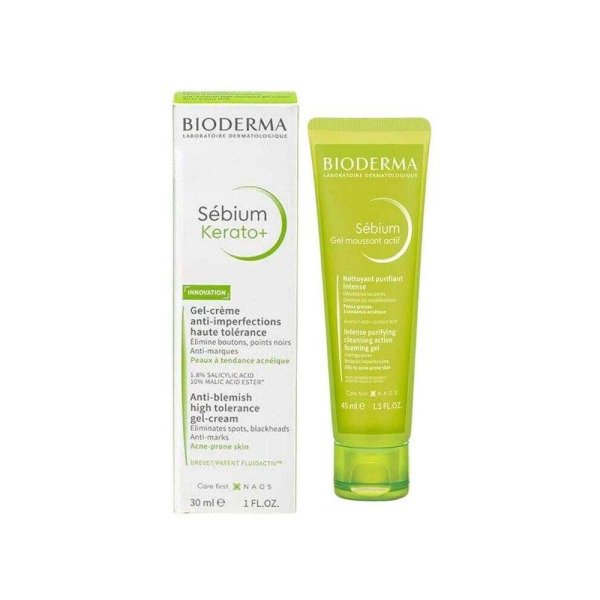 Bioderma Sebium Kerato+ Gel Cream 30 ml+Sebium Foaming Gel Active 45 ml Hediye - 1