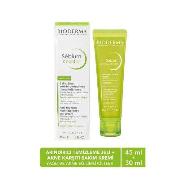 Bioderma Sebium Kerato+ Gel Cream 30 ml+Sebium Foaming Gel Active 45 ml Hediye - 2