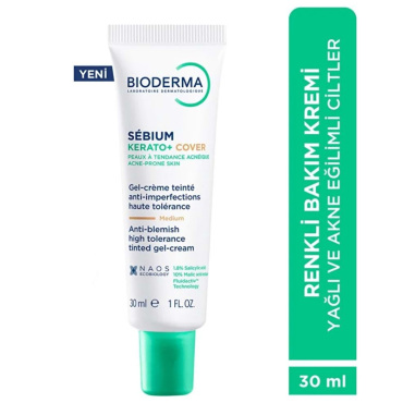 Bioderma Sebium Kerato+ Cover - Renkli Nemlendirici Bakım Kremi 30 ml - Bioderma (1)