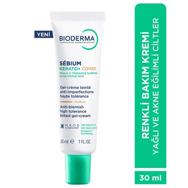 Bioderma Sebium Kerato+ Cover - Renkli Nemlendirici Bakım Kremi 30 ml - 2