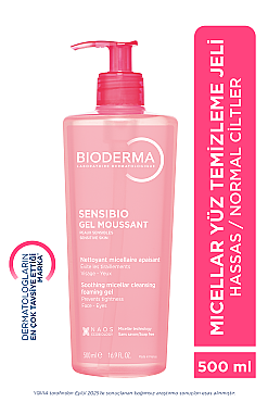 Bioderma Sensibio Foaming Gel Micellar Yüz Temizleme Jeli 500 ml PUANSIZDIR - Bioderma (1)