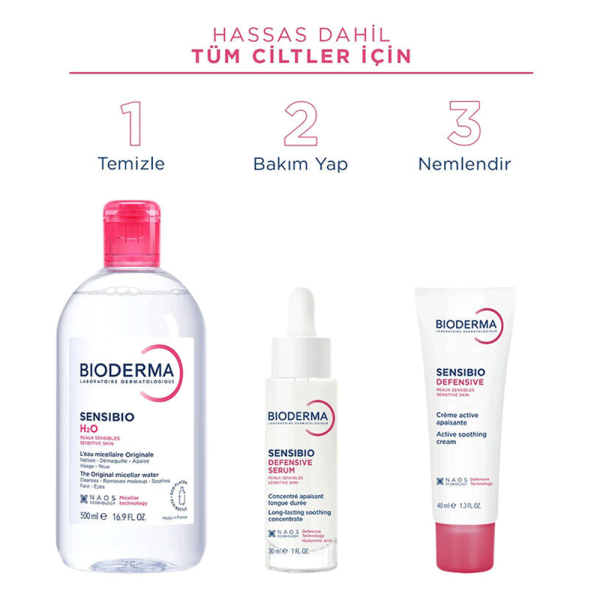 Bioderma Sensibio H2O Temizleme Suyu 500 ml İkiz Set - 3