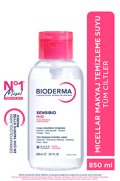 Bioderma Sensibio H2O Micellar Makyaj Temizleme Suyu 850 ml - 2