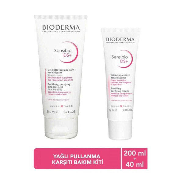 Bioderma Sensibio DS+ Cream + Sensibio DS+ Foaming Gel Bakım Kiti - 2