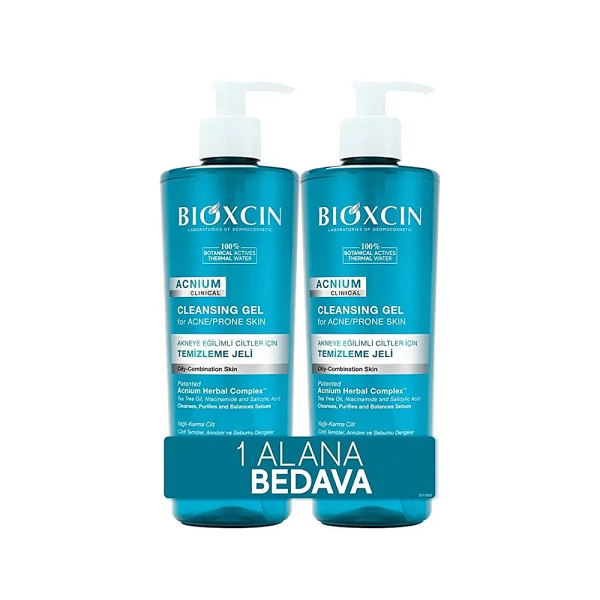 Bioxcin Acnium Sebium Dengeleyici Yüz Yıkama Jeli 2x500ml - 1
