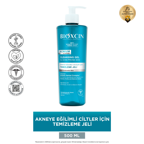 Bioxcin Acnium Yüz Yıkama Jeli 500ml - 1