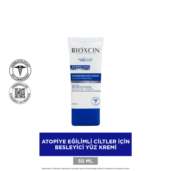 Bioxcin Atopicare Atopiye Eğilimli Ciltler İçin Besleyici Yüz Kremi 50ml - 2
