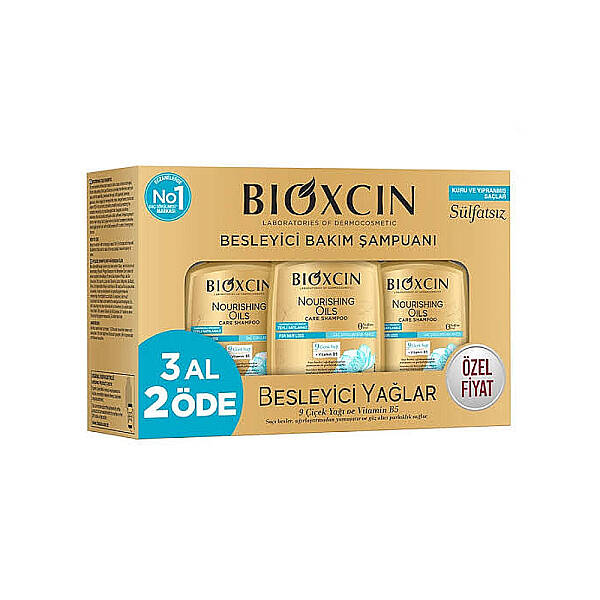 Bioxcin Besleyici Yağlar Şampuan 300 ml Kuru ve Yıpranmış Saçlar 3 al 2 öde - 1