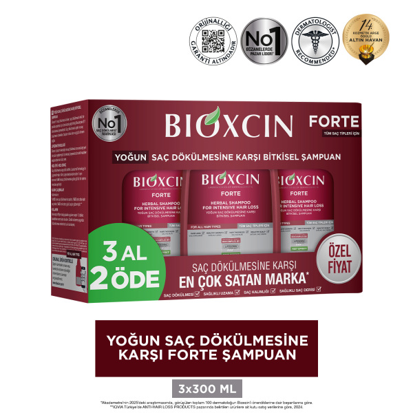 Bioxcin Forte Şampuan 3x300ml - 2