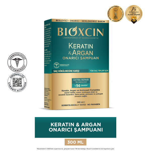 Bioxcin Keratin & Argan Onarıcı Şampuan 300ml - 2