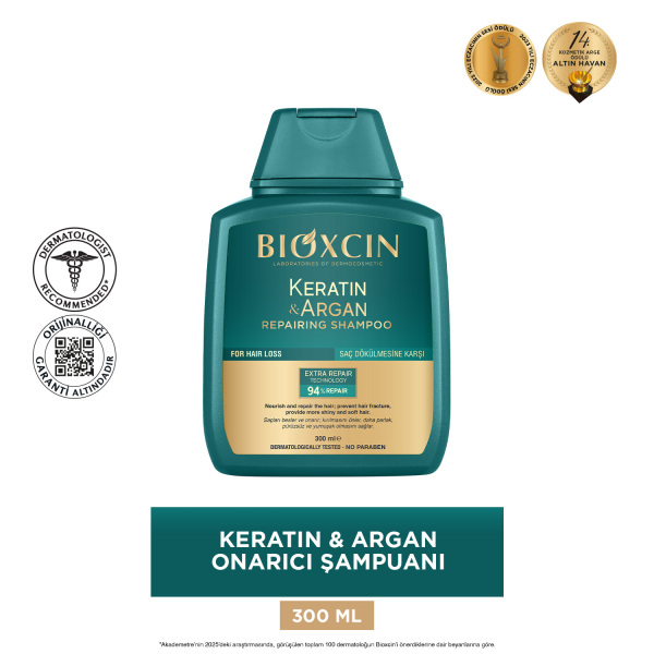 Bioxcin Keratin & Argan Onarıcı Şampuan 300ml - 3