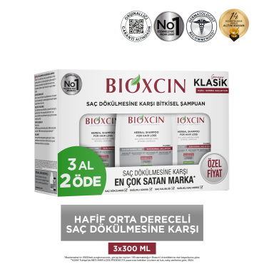 Bioxcin Klasik Kuru ve Normal Şampuan 3x300ml - 2