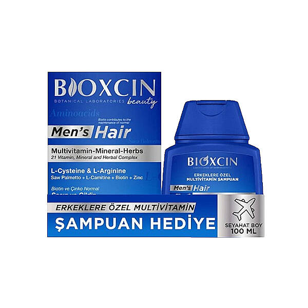 Bioxcin Men's Hair 30 Tablet + Erkeklere Özel Multivitamin Şampuan 100 ml Hediye - 1