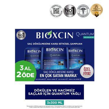 Bioxcin Quantum Şampuan Oily 3x300ml - 2