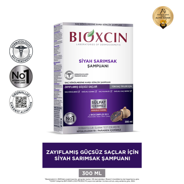 Bioxcin Siyah Sarımsak Şampuanı 300ml - 2