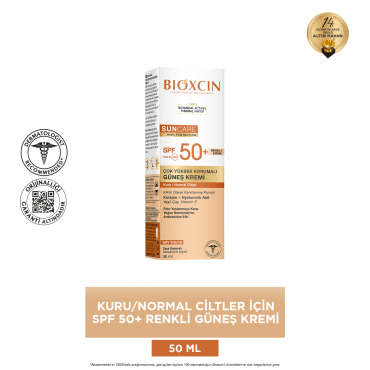 Bioxcin Suncare Kuru/Normal Ciltler İçin Renkli Güneş Kremi SPF50+ 50ml - 2