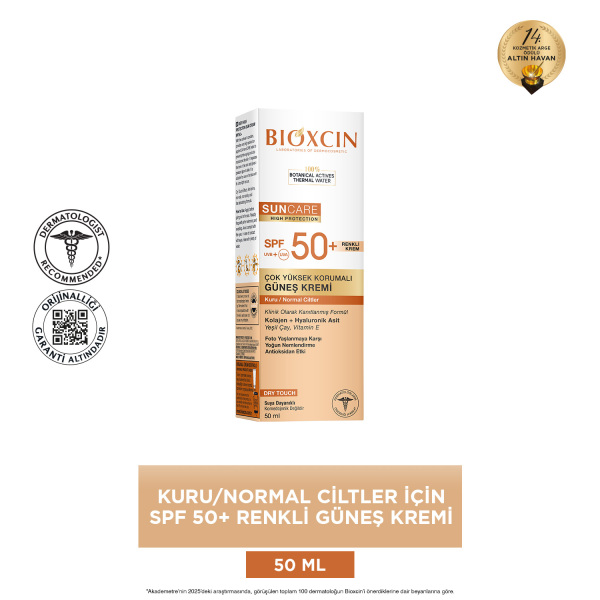 Bioxcin Suncare Kuru/Normal Ciltler İçin Renkli Güneş Kremi SPF50+ 50ml - 2
