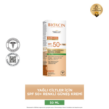 Bioxcin Suncare Yağlı Ciltler İçin Renkli Güneş Kremi SPF50+ 50ml - 2
