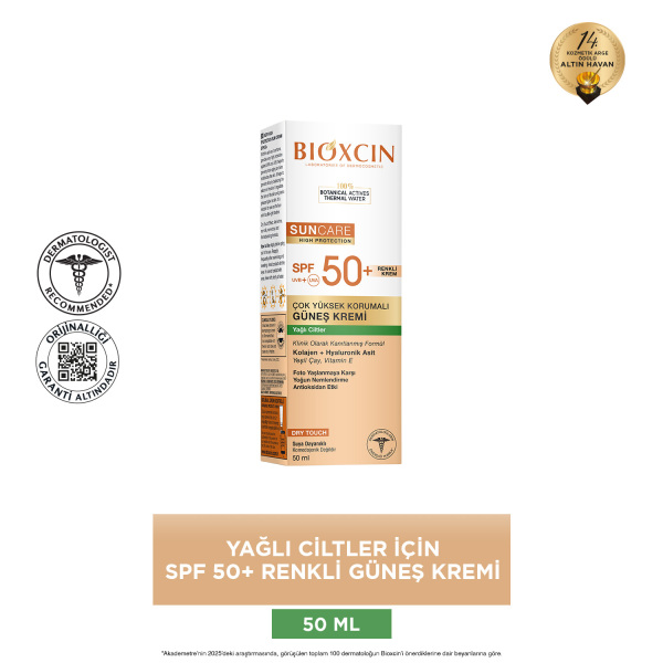 Bioxcin Suncare Yağlı Ciltler İçin Renkli Güneş Kremi SPF50+ 50ml - 2