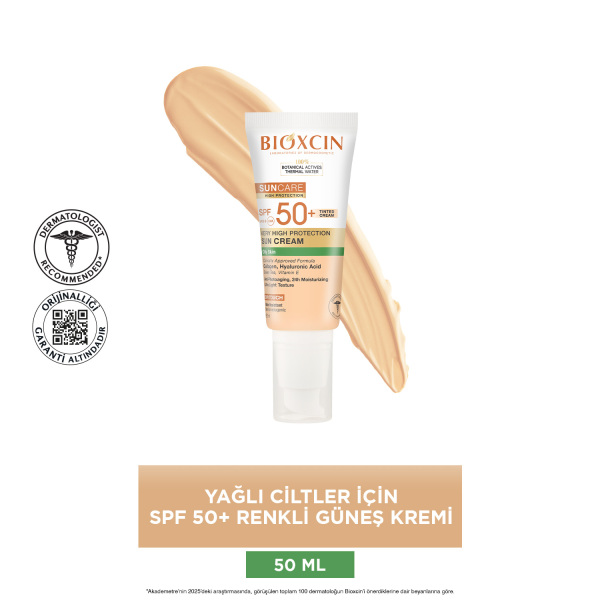Bioxcin Suncare Yağlı Ciltler İçin Renkli Güneş Kremi SPF50+ 50ml - 3