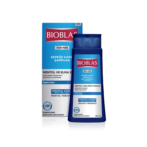 Bioblas For Men Kepeğe Karşı Etkili Şampuan 360ml Mentol ve Elma Sirkesi - 1