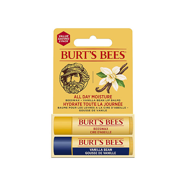 Burt's Bees Lip Balm Duo Beeswax & Vanilla Bean - 2li Lip Balm Set Beeswax + Vanilya 2x4.25 g - 1
