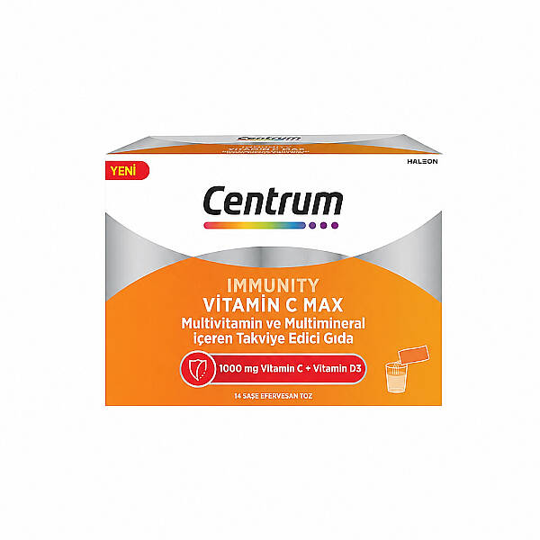Centrum Immunity Vitamin C Max Multivitamin & Multimineral Takviye Edici Gıda 14 Saşe - 1