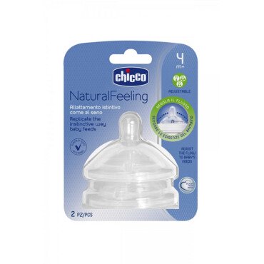 Chicco Biberon Emziği 2'li Natural Feeling 4 Ay+ - Chicco