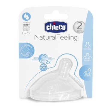Chicco Biberon Emziği Tekli Natural Feeling 2 Ay+ - Chicco