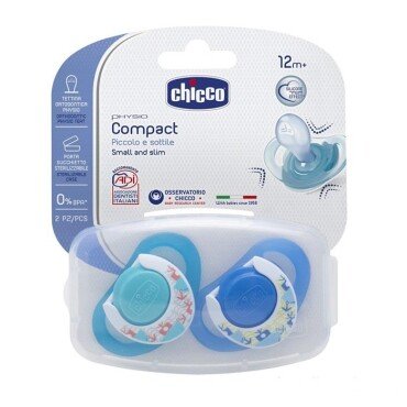 Chicco Emzik Physio Compact Erkek 2'li Silikon 12 Ay+ - Chicco