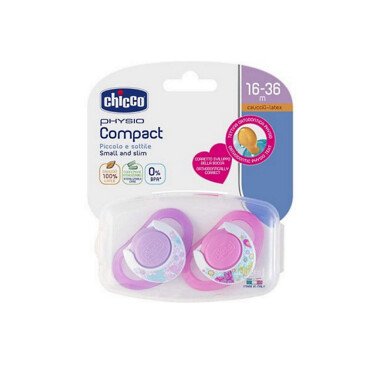Chicco Emzik Physio Compact Kız 2'li Kauçuk 12 Ay+ - Chicco