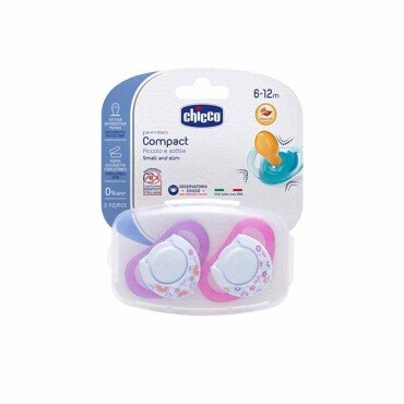 Chicco Emzik Physio Compact Kız 2'li Kauçuk 6-12 Ay - Chicco