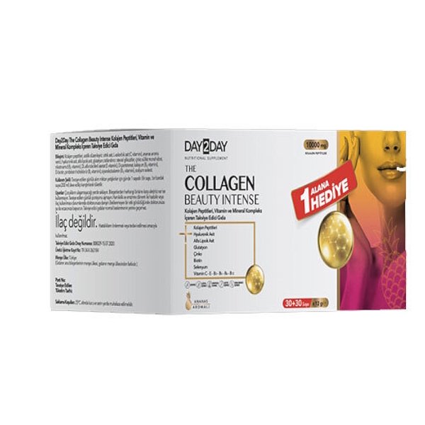 Day2Day The Collagen Beauty İntense 10.000mg Ananas Aromalı 1 Akana 1 Hediye - 1