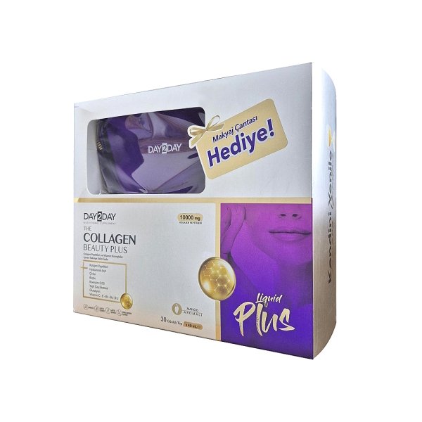 Day2Day The Collagen Beauty Plus Mango Aromalı 30x40ml Makyaj Çantası Hediyeli - 1