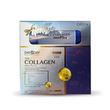 Day2Day The Collagen Mag Plus 12.85g x 30 Saşe Çilek Karpuz Aromalı Shaker Hediyeli - Day2Day