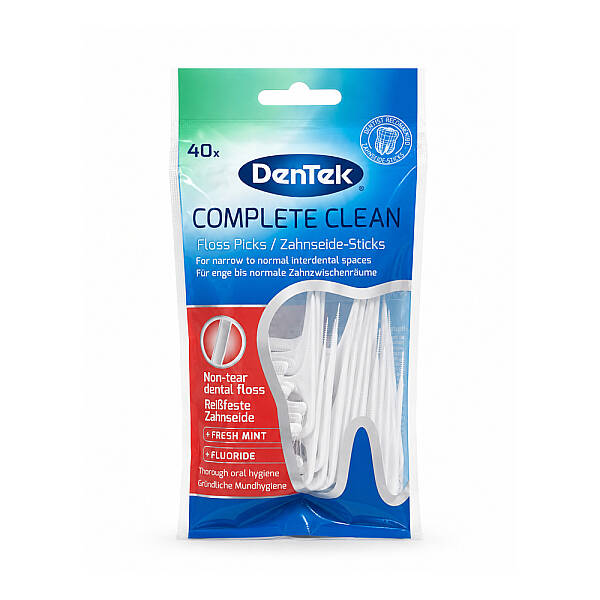 Dentek Complete Clean Floss Picks - Diş İpi 40 Adet - 1