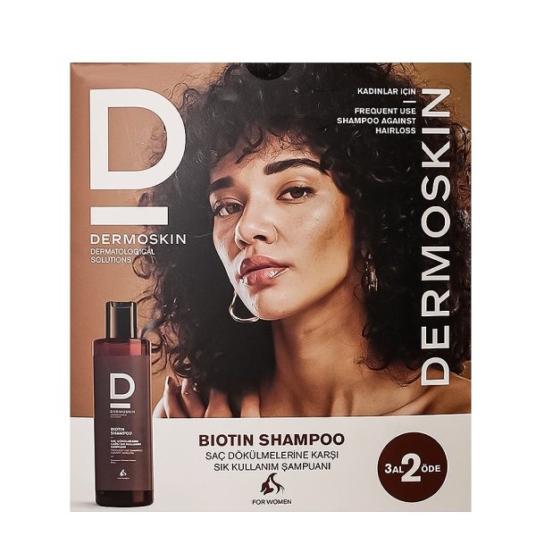 Dermoskin Biotin Shampoo For Women Kofre 3x200ml - 1