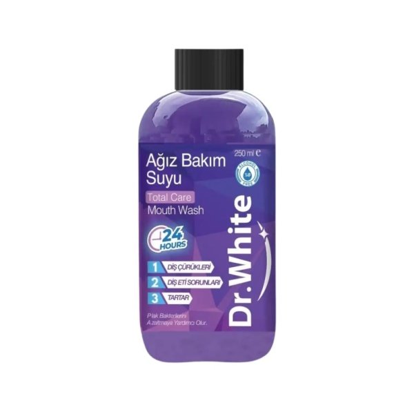 Dr. White Total Care Ağız Bakım Suyu 250 ml - 1
