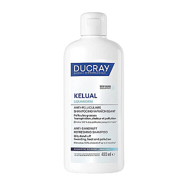 Ducray Kelual Squanorm Anti-Dandruff Refreshing Shampoo Kepeğe Karşı Ferahlatıcı ve Saç Derisini Arındırıcı Şampuan 400 ml - Ducray