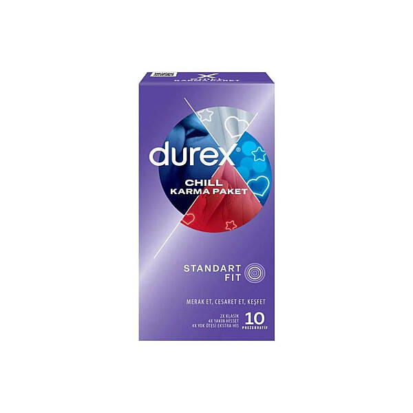 Durex Chill Standart Fit 10 Adet Prezervatif - 1