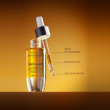 Institut Esthederm Excellage Chrono-Repair Sleeping Oil Gece Bakımı Yağı 30 ml – Yoğun Besleyici ve Sıkılaştırıcı Yüz Kremi - 3