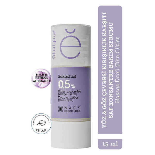 Etat Pur Pure Active Bakuchiol Kırışıklık Karşıtı Bitkisel Retinol Alternatifi Konsantre Bakım Serumu 15 ml - 2