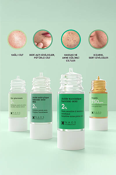 Etat Pur Pure Active Süksinik Asit %2 Hassas Ciltler için Akne ve Leke Karşıtı Konsantre Bakım Serumu 15 ml - 4