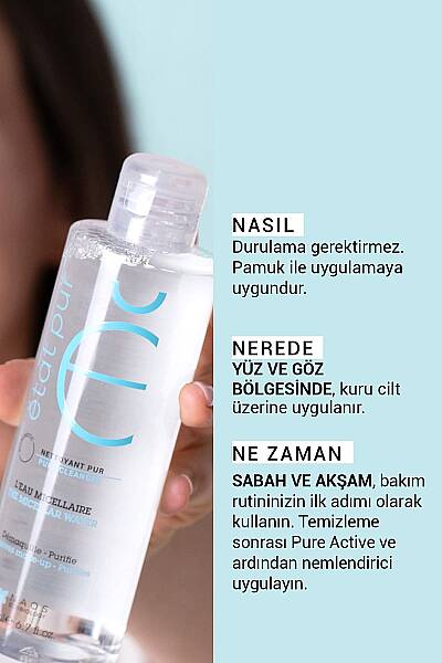 Etat Pur The Micellar Water - Yüz, Dudak ve Göz Çevresi İçin Temizleme Suyu 200 ml - 8