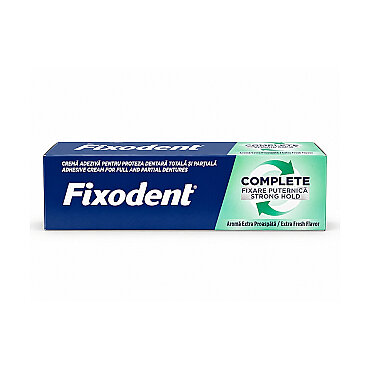 Fixodent Complete Güçlü Tutuş Extra Ferah Aroma Protez Yapıştırıcı Krem 47 g - Fixodent