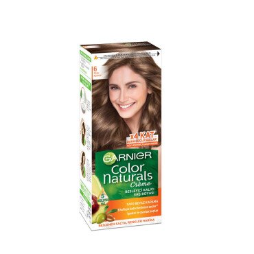 Garnier Color Naturals Besleyici Kalıcı Saç Boyası 6 Koyu Kumral - Garnier